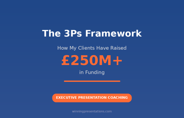 The 3Ps Framework - how my clients have raised £250M+ in funding - executive presentation coaching