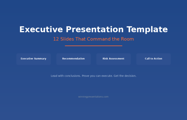 Executive presentation template - 12 slides that command the room
