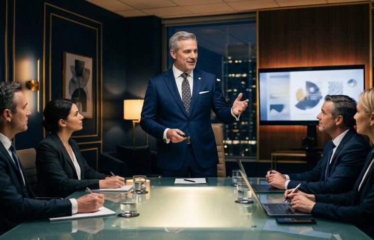 CEO presentation style is structurally different from middle-management style — how top executives sequence information,