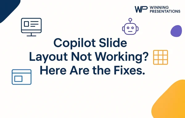 Hero image showing a clean PowerPoint layout framework illustrating how to fix Copilot slide layout problems