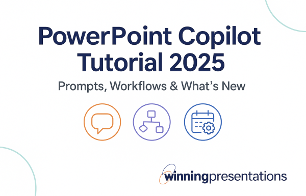 PowerPoint Copilot tutorial 2025 guide featuring prompts, workflows, and latest updates