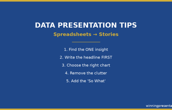 Data presentation tips - turn spreadsheets into stories that drive decisions