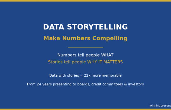 Data storytelling - how to make numbers compelling and drive decisions