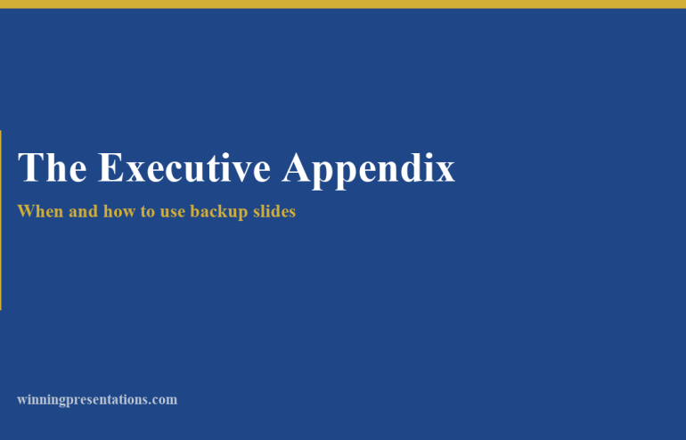 The Executive Appendix: When and How to Use Backup Slides in a Board Deck — featured image