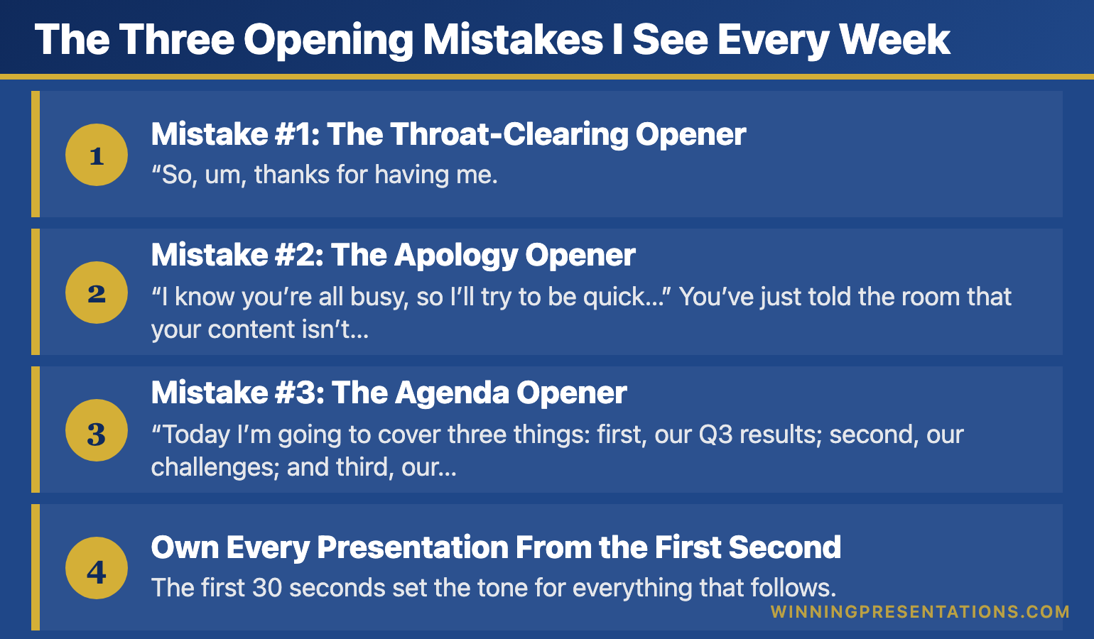Infographic for: first 30 seconds presentation (image 1)