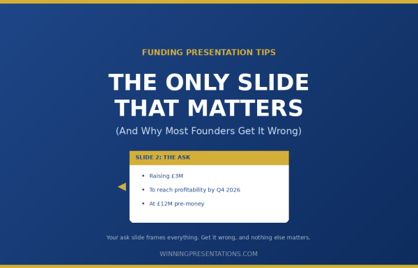 Funding presentation tips - the only slide that actually matters for raising capital