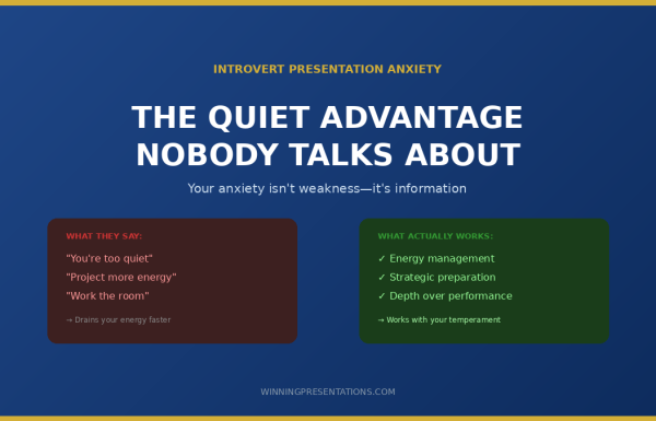 Introvert presentation anxiety - the quiet advantage nobody talks about