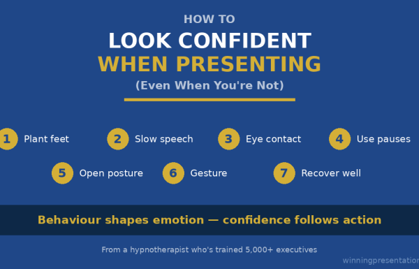 How to look confident when presenting - 7 techniques to project confidence even when nervous