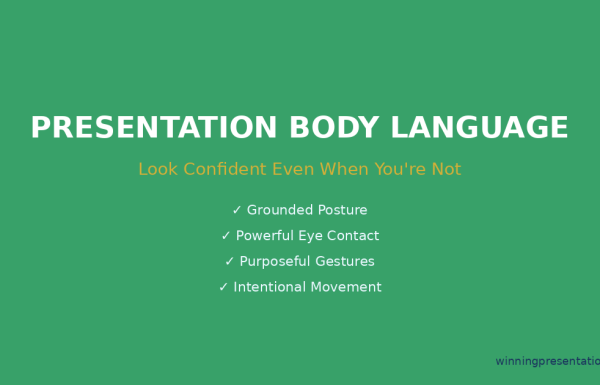 how to look confident presenting