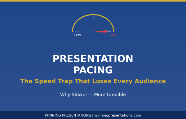 presentation pacing guide - how speaking speed affects audience engagement and credibility