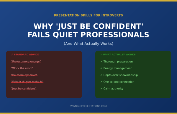 Presentation skills for introverts - why standard advice fails and what actually works