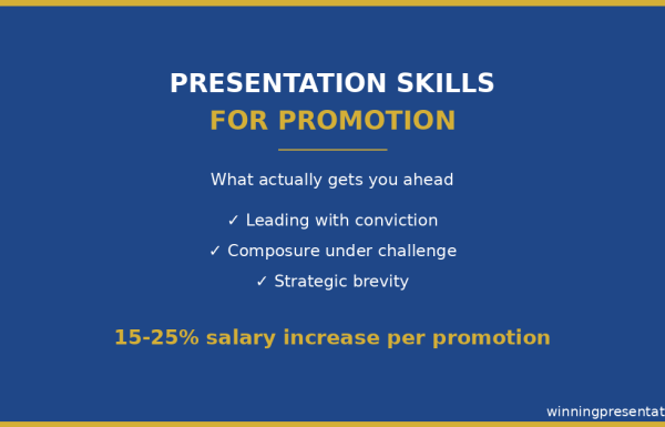 Presentation skills for promotion - what actually gets you ahead in corporate environments