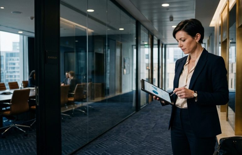 Presenting to your CEO is structurally different from presenting to your manager — the vocabulary, pace, and density shi