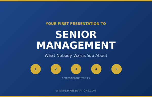 Presenting to senior management - what nobody warns you about your first executive presentation