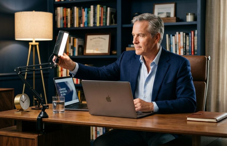 Remote Presentation Lighting for Executives: The 3-Point Setup That Doesn't Require a Studio