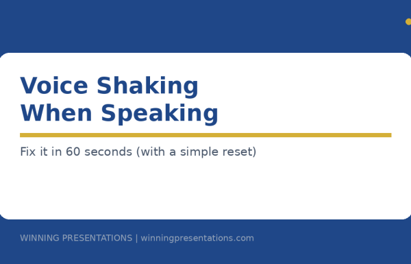 Voice shaking when speaking fix in 60 seconds with a simple reset
